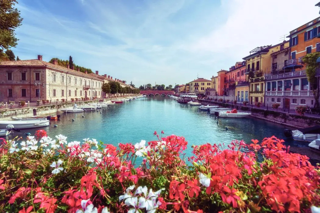 A charming town of Peschiera del Garda on Lake Garda